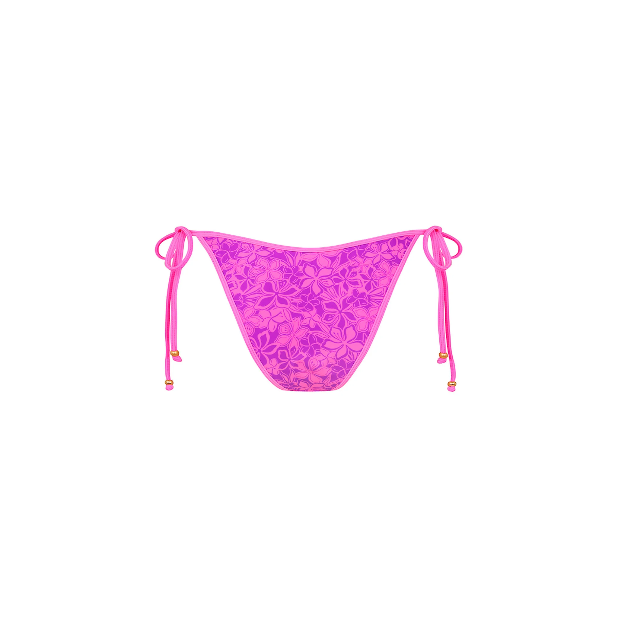 Bind Dipped Cheeky Tie Bikini Bottom - Bubble Berry - Image 10