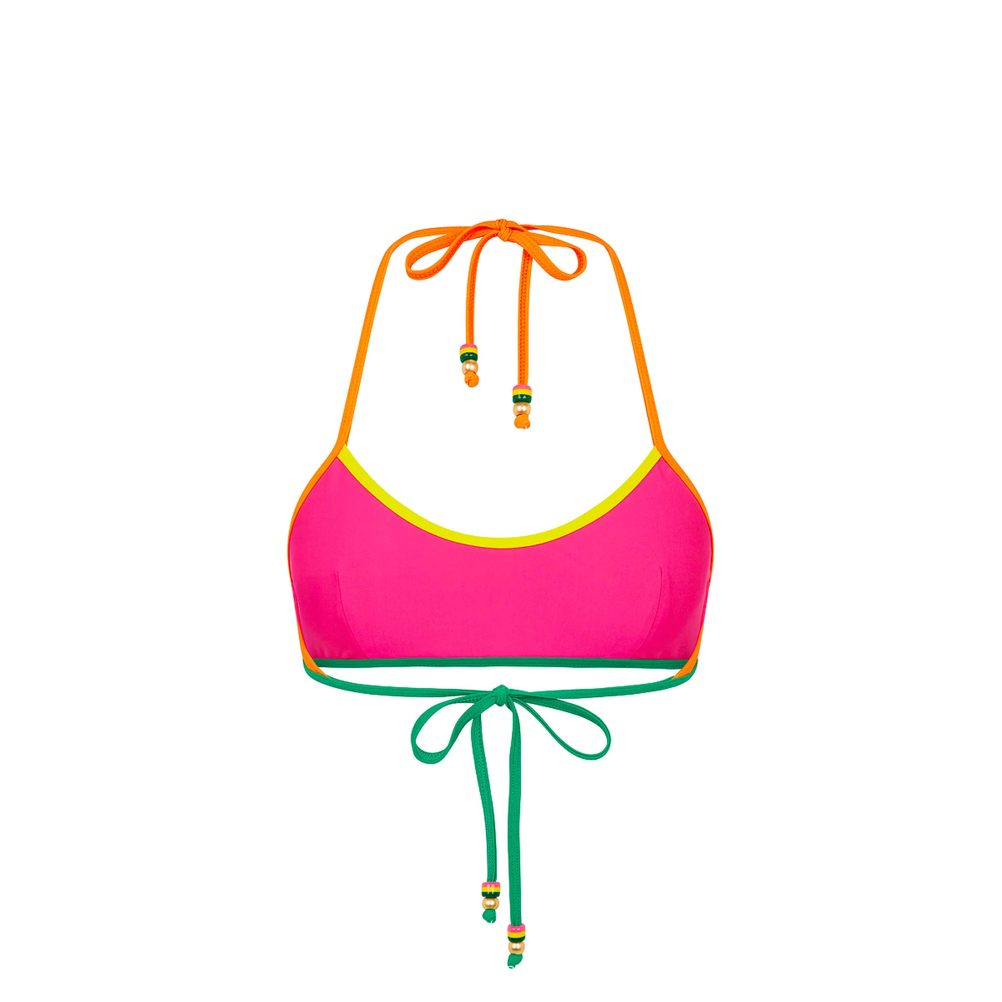 Bind Halter Crop Bikini Top - Passionfruit Punch - Image 10