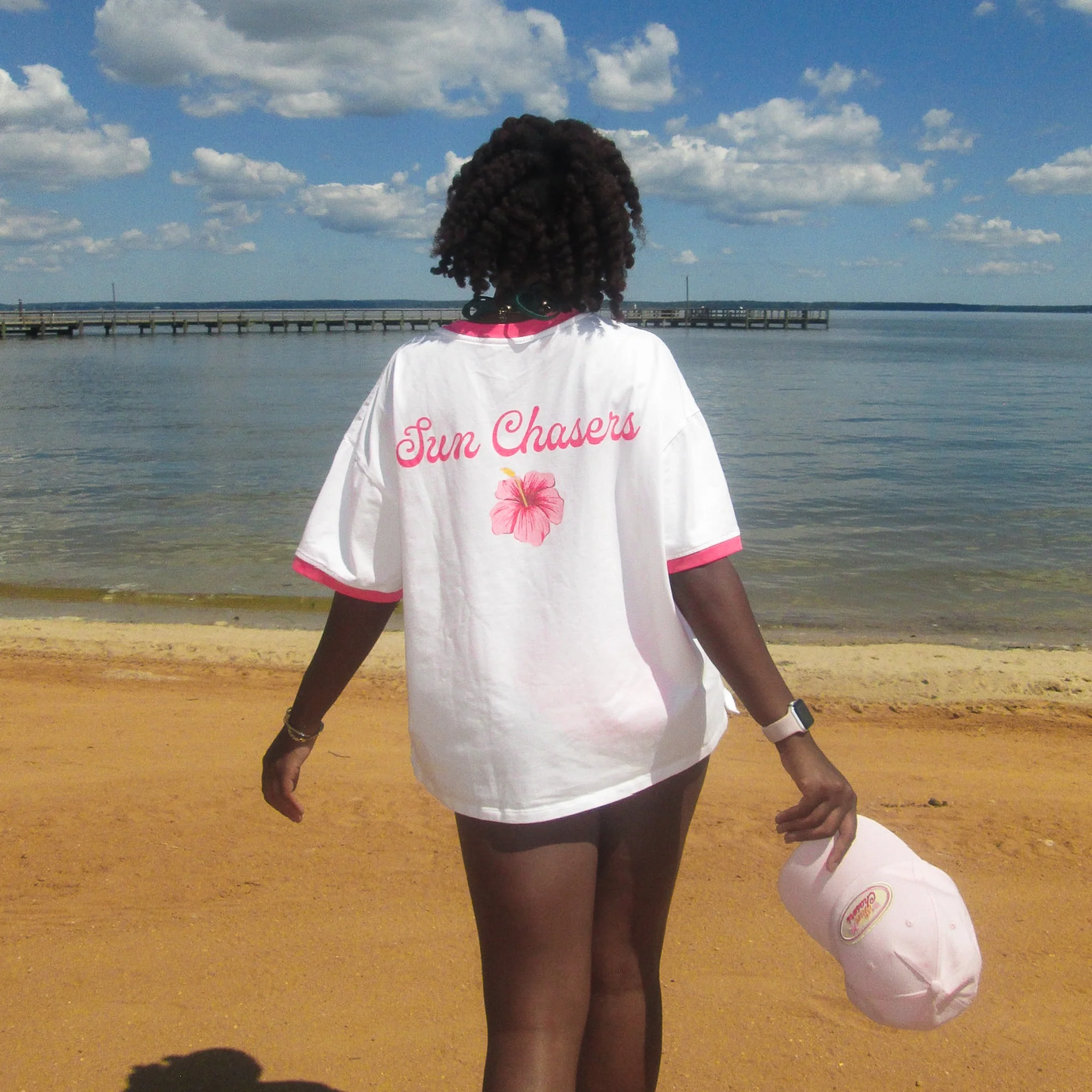 Boyfriend Bind Tee - Hibiscus Horizon - Image 11