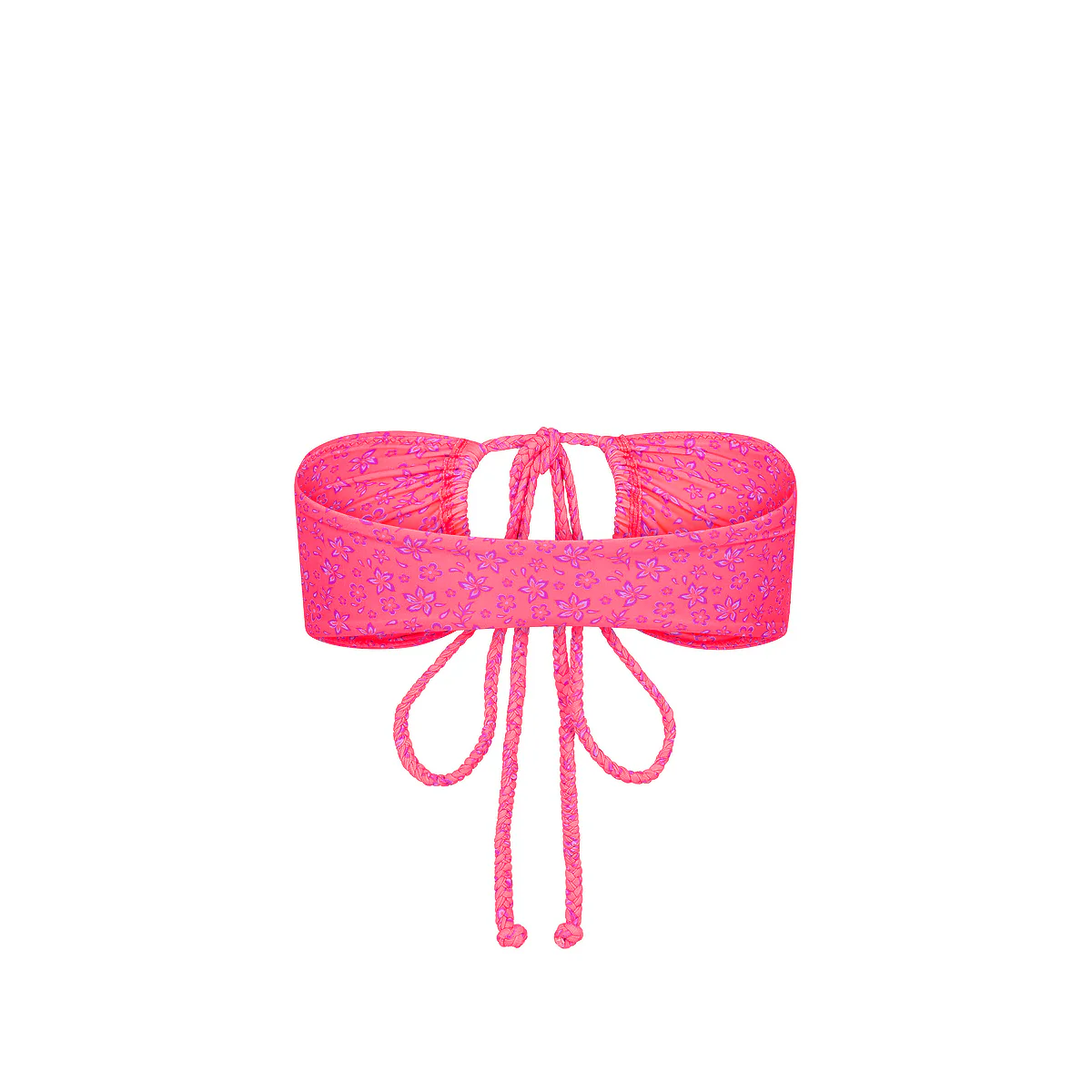 Braided Tie Bandeau Bikini Top - Kiss Me - Image 10