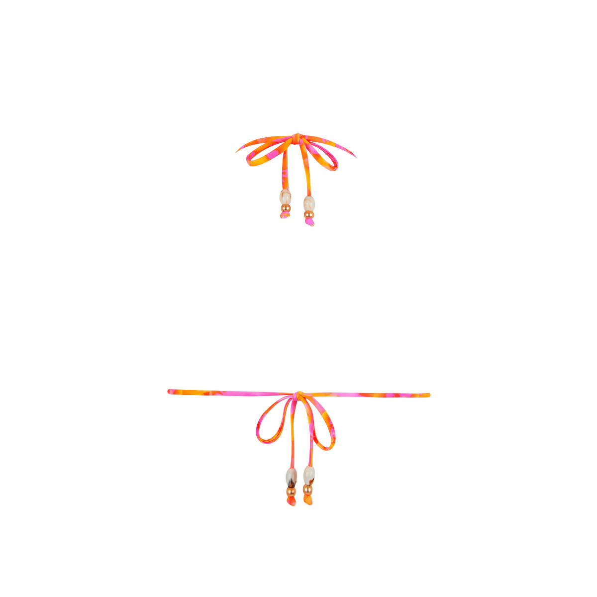 Classic Tie Halter Bikini Top - Honey Baby - Image 6