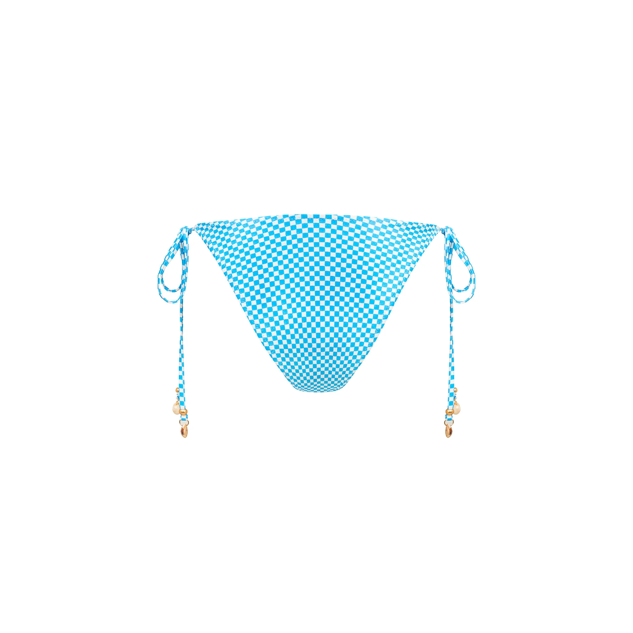 Dipped Cheeky Tie Bikini Bottom - Checkmate - Image 10