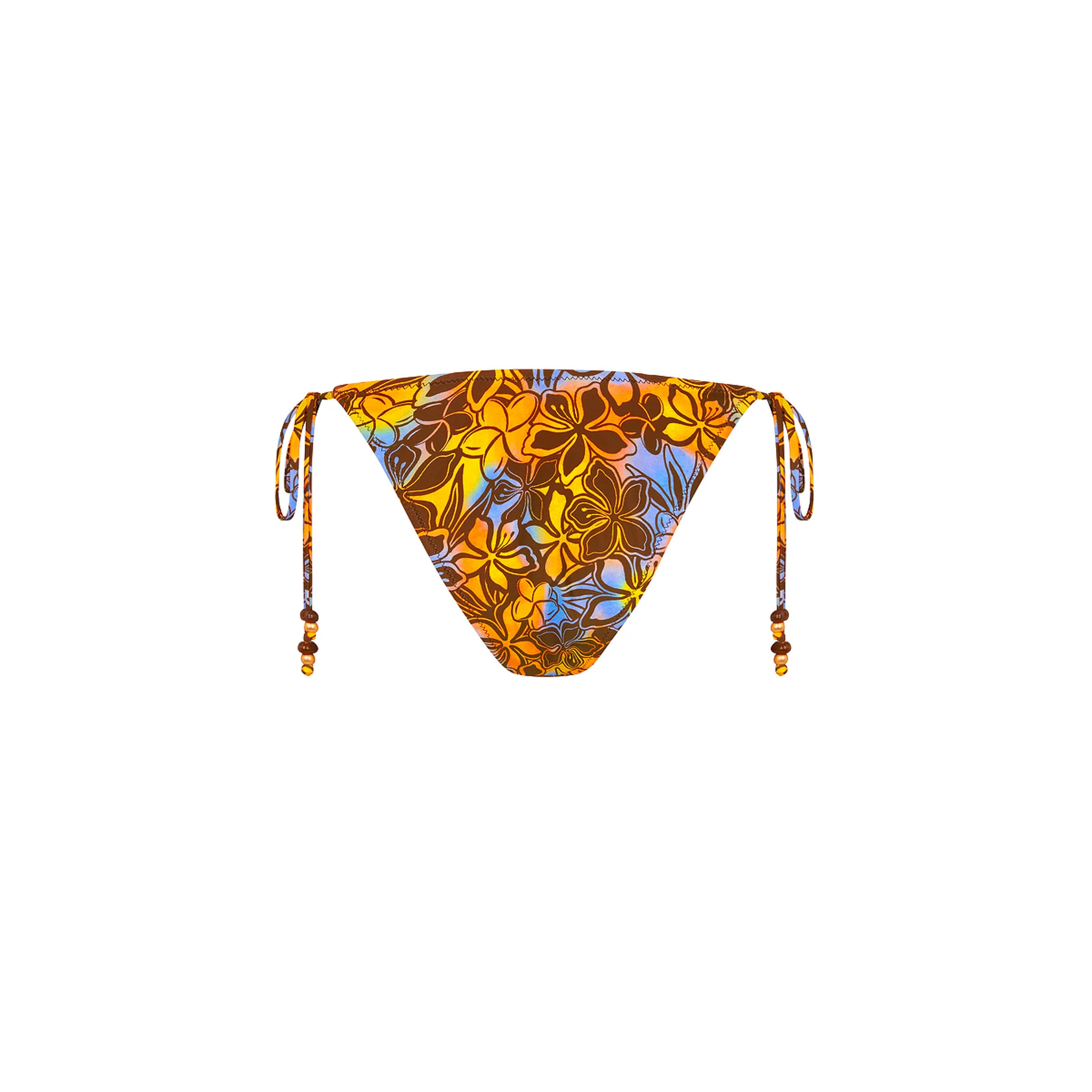 Dipped Cheeky Tie Bikini Bottom - Frangipani Fizz - Image 10