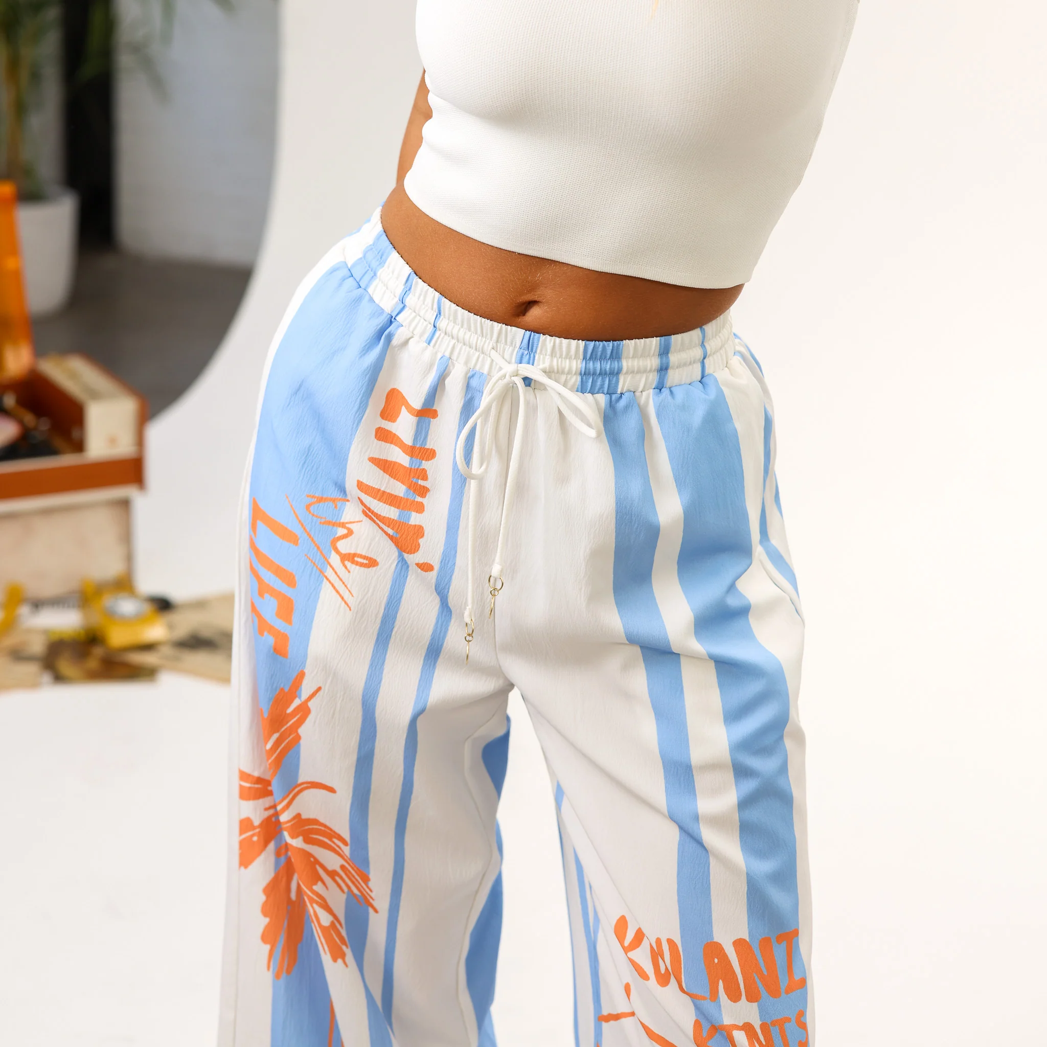 Drawstring Summer Pants - Sunny Daze - Image 3