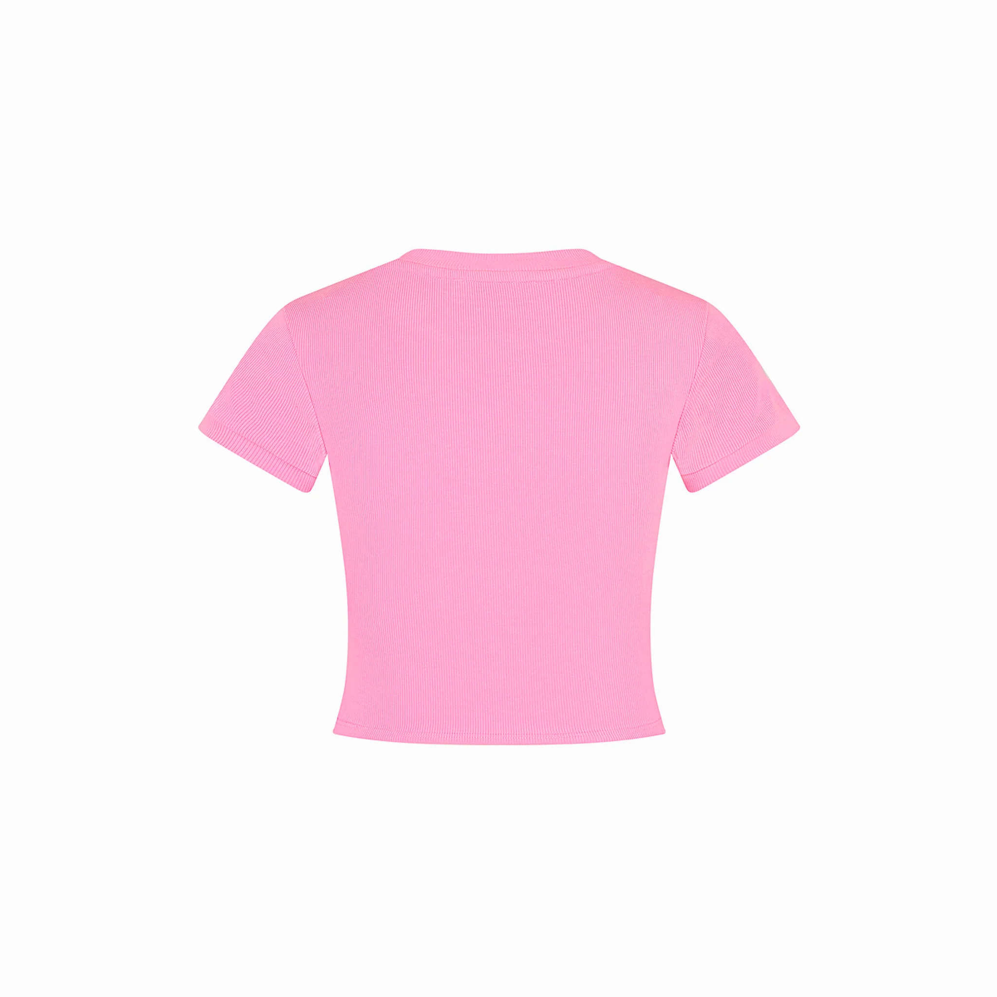 Embroidered Cropped Baby Tee - Island Rose - Image 8