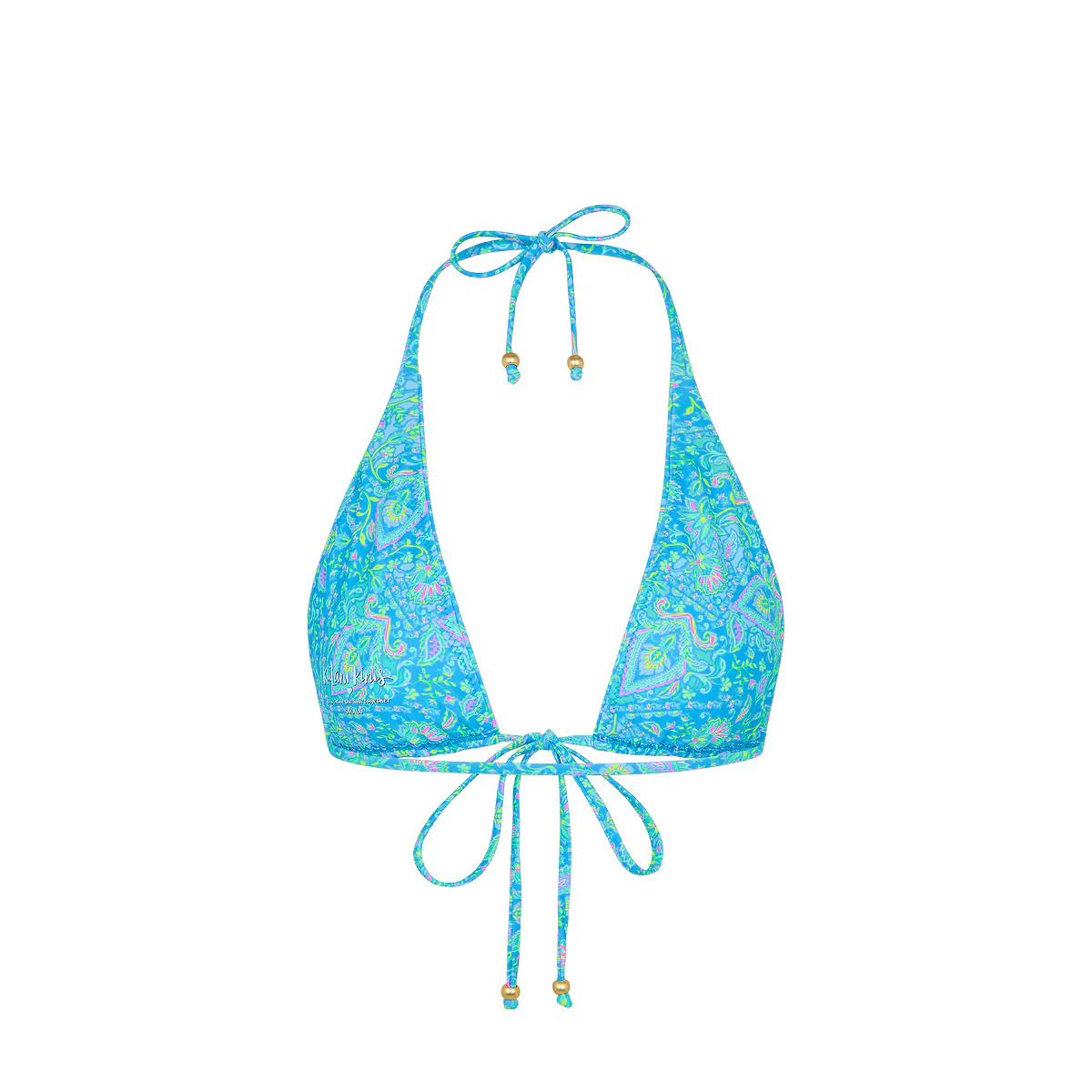 Front Tie Halter Bikini Top - Stargaze - Image 9