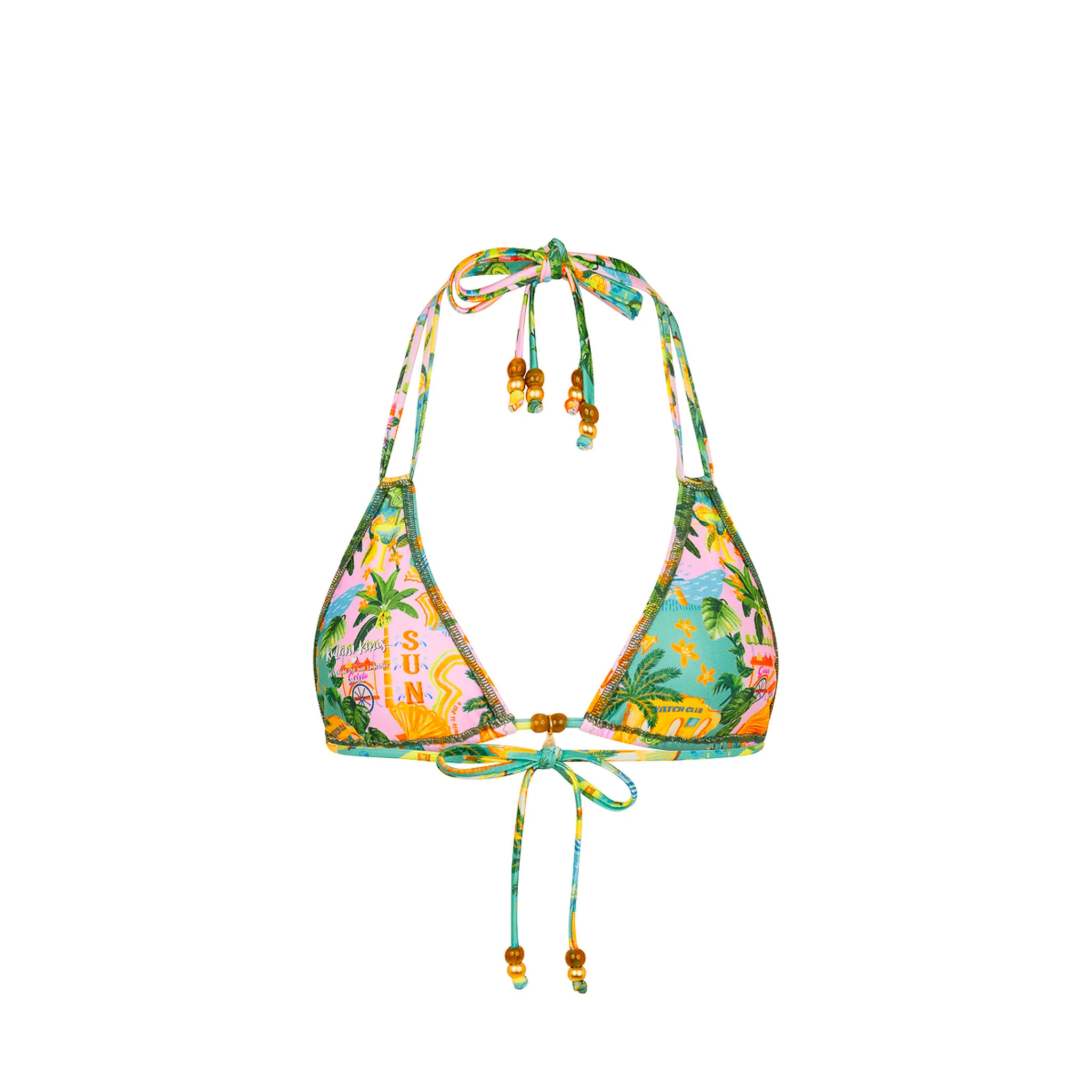 Halter Bralette Bikini Top - Sunlit Spritz - Image 10