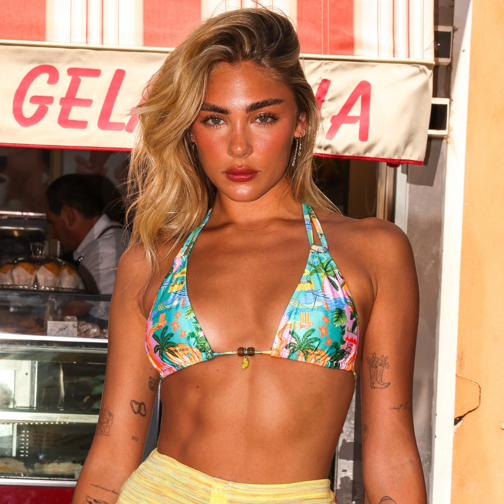 Halter Bralette Bikini Top - Sunlit Spritz - Image 3