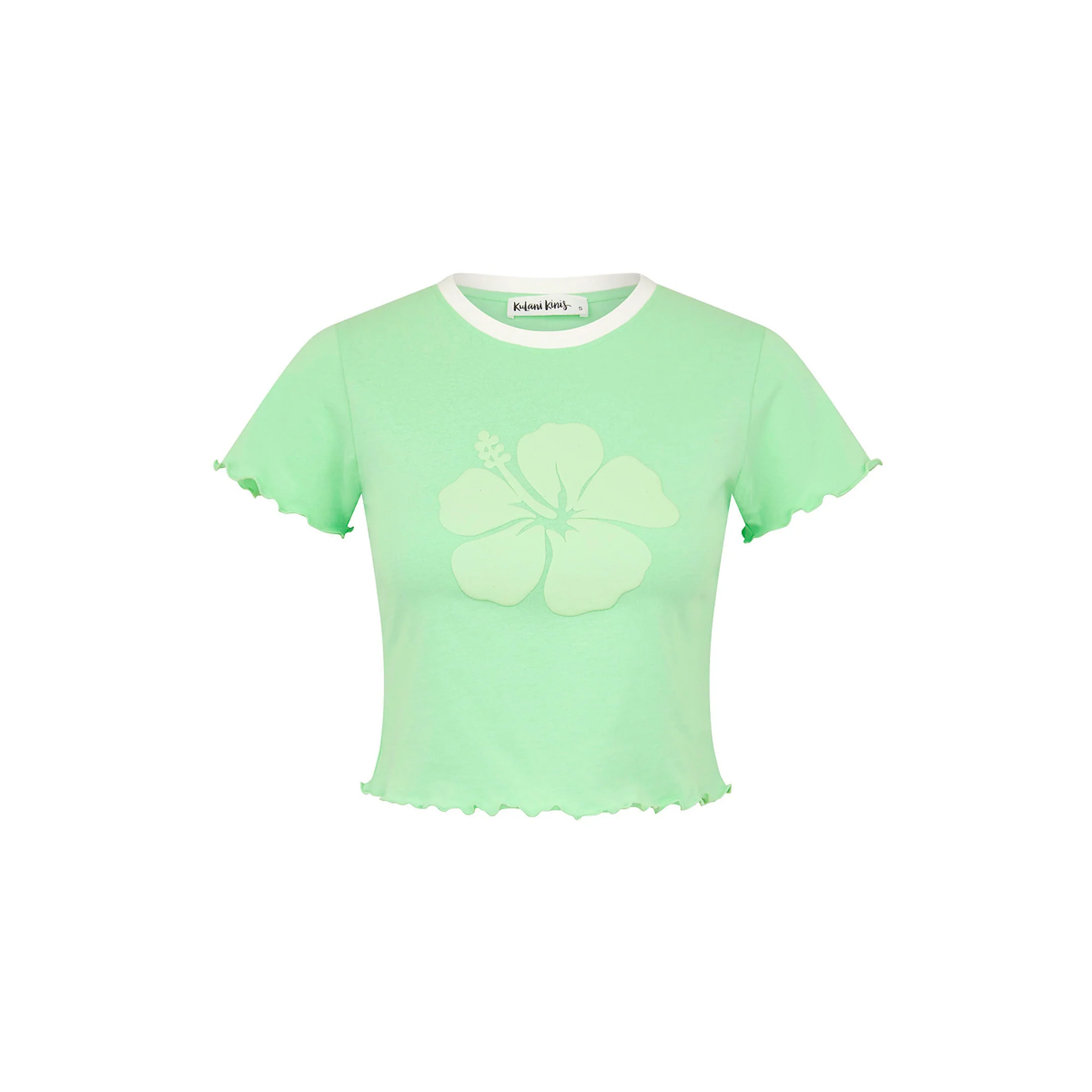 Lettuce Cropped Mini Tee - Apple Sorbet