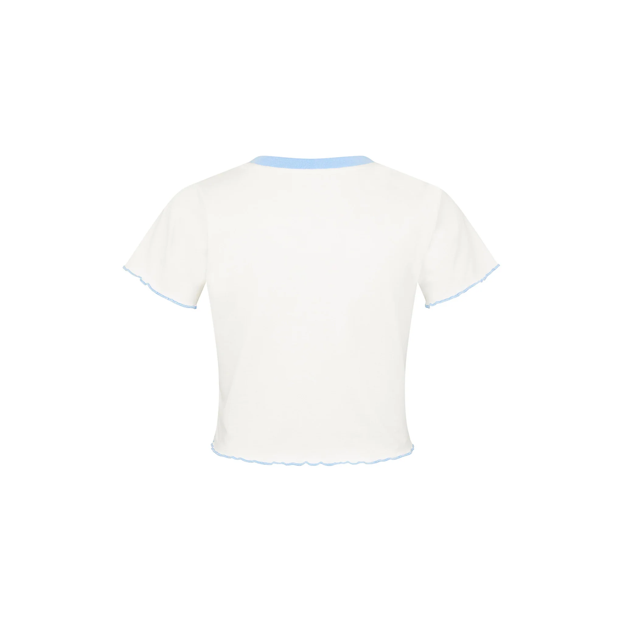 Lettuce Cropped Mini Tee - Blue Crush - Image 10