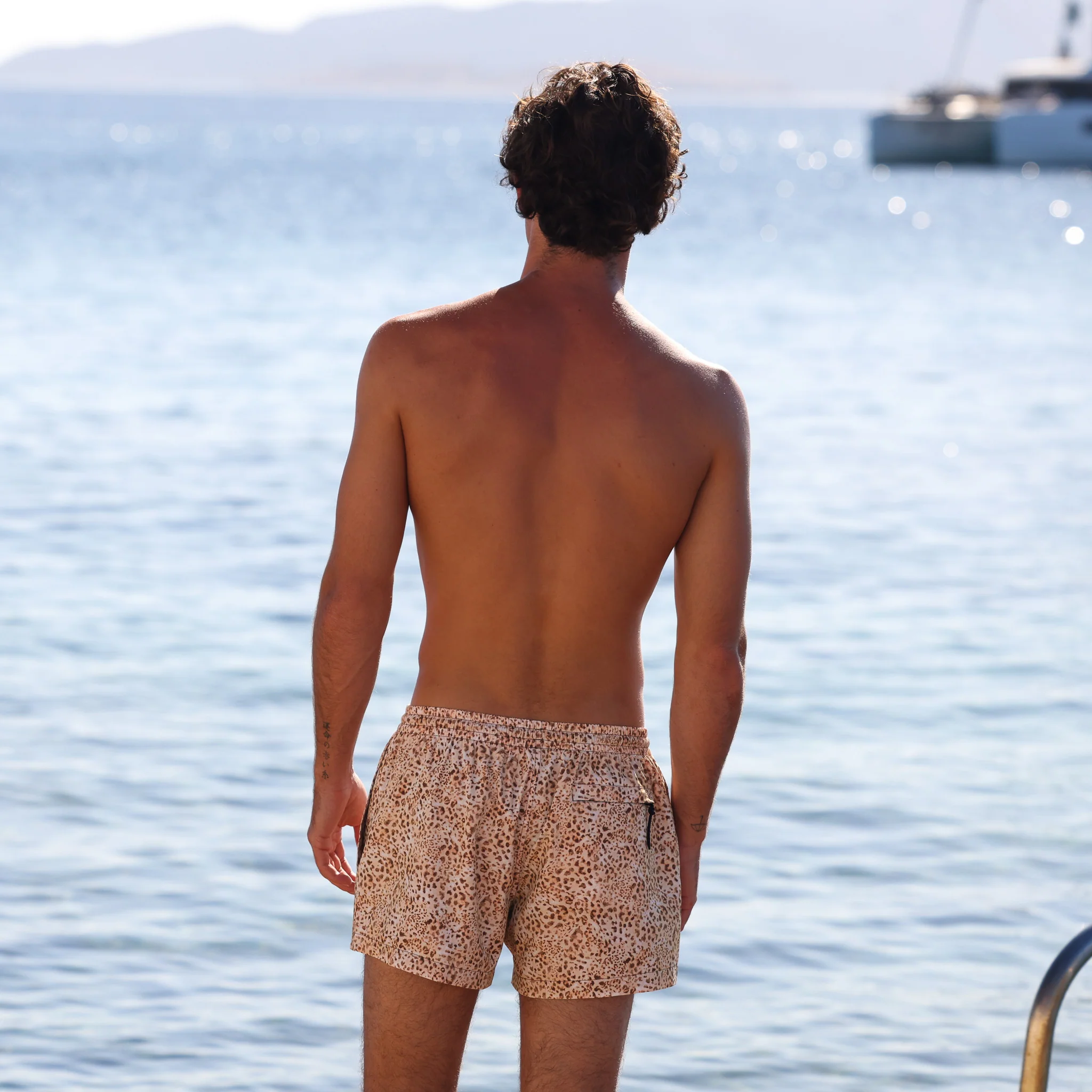 Men's 4" Stretch Swim Trunks - Wild Skies - Image 6