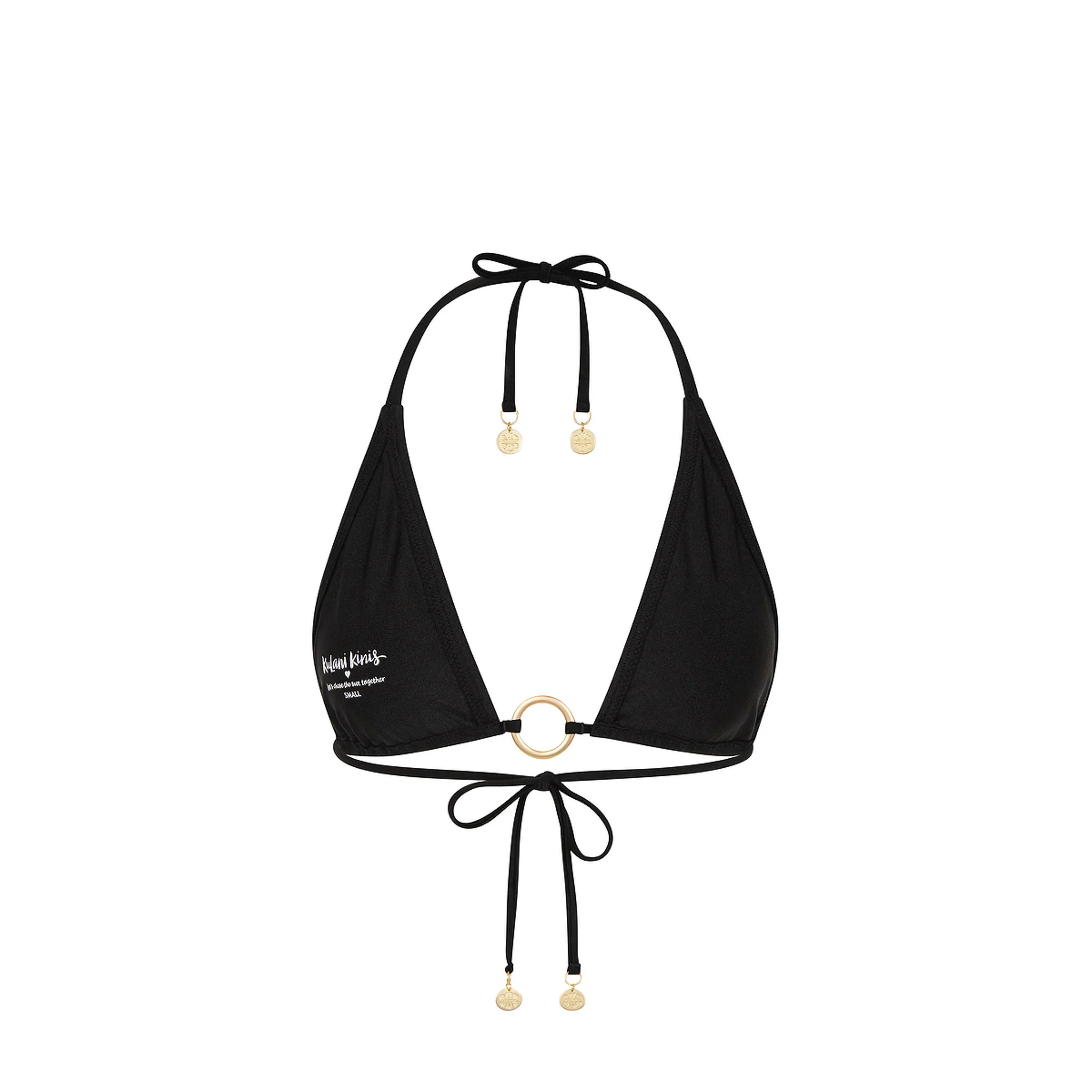 Ring Halter Bikini Top - Twilight Black - Image 9