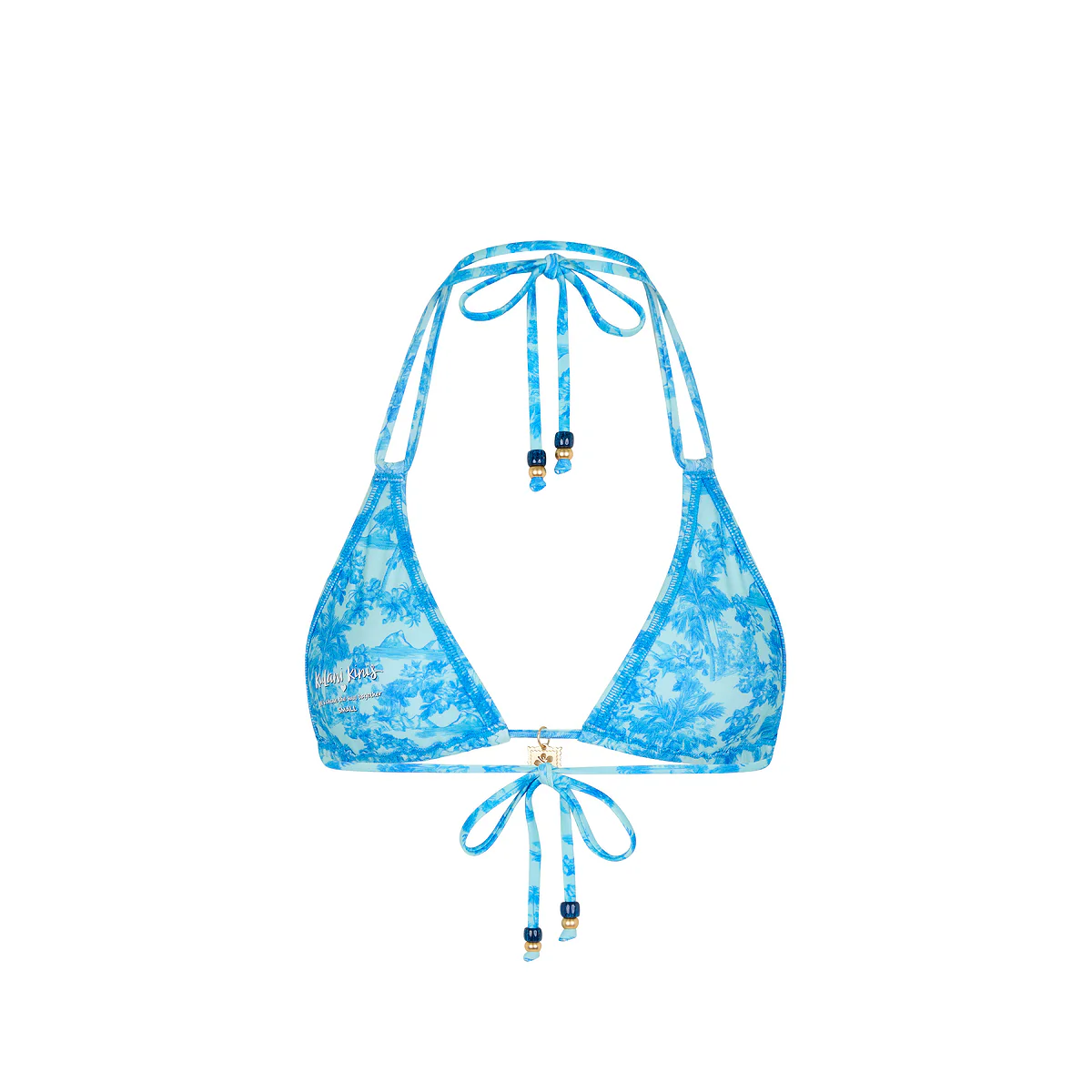 Simple Strap Halter Bikini Top - Ocean Paradise - Image 9