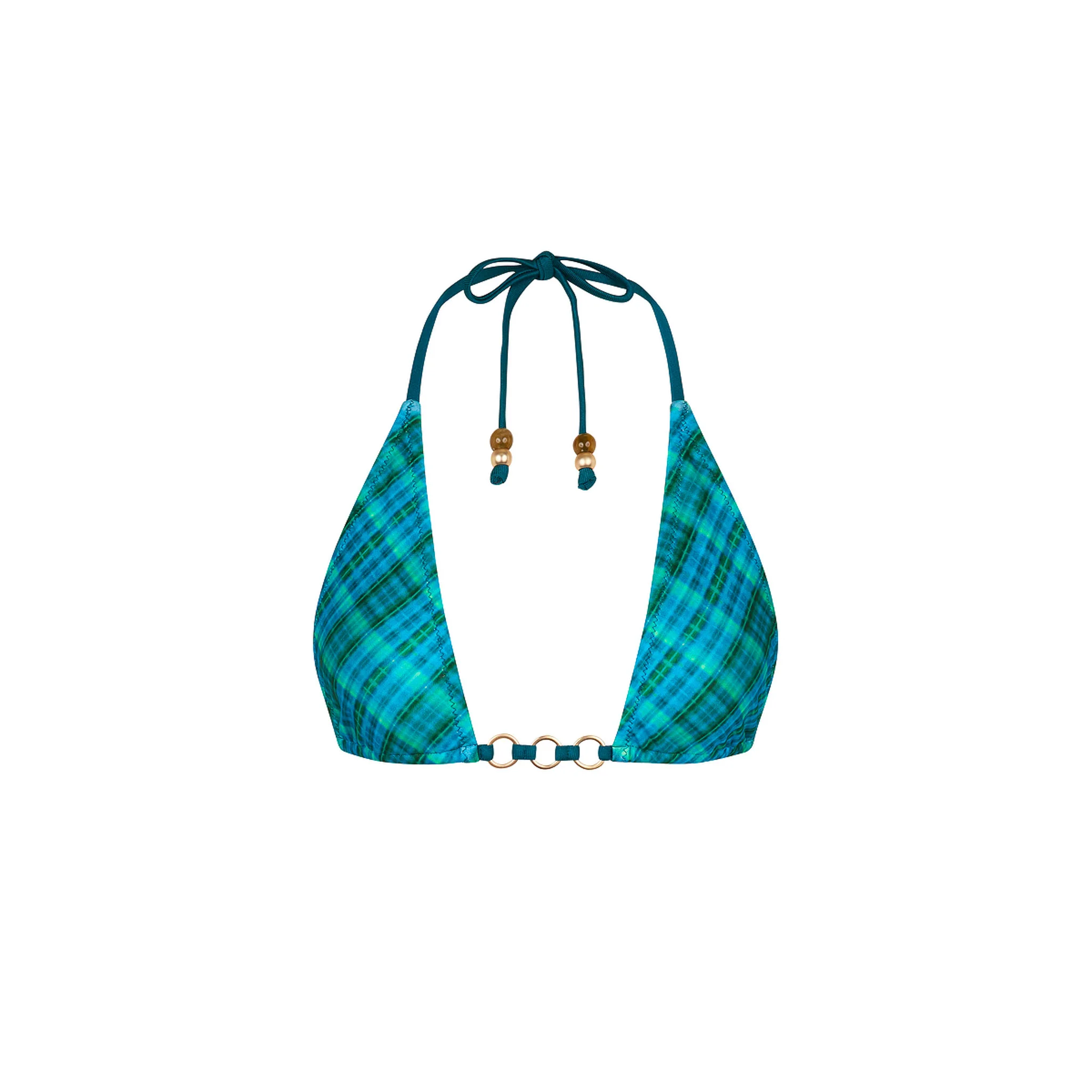 Trio Ring Triangle Bikini Top - Tropic Dip